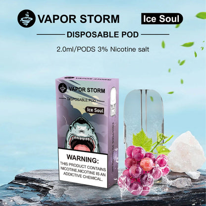 【VAPOR STORM風暴五代煙彈】適配ILIA/RELX五代主機-VAKA糖果雲煙館