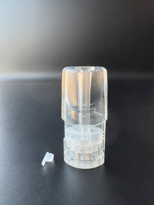 一代新款側灌油空彈 可以重複/填充式注油煙彈殼 白色陶瓷芯升級版底座-台灣現貨秒發