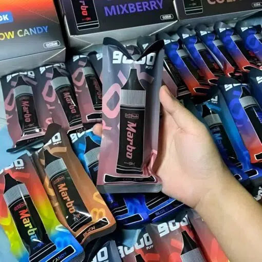 【Marbo Bar 9000拋棄式】新品一次性9000口Puffs電子煙 超高口數拋棄式電子煙｜Mesh霧化×可調氣流-VAKA糖果雲煙館