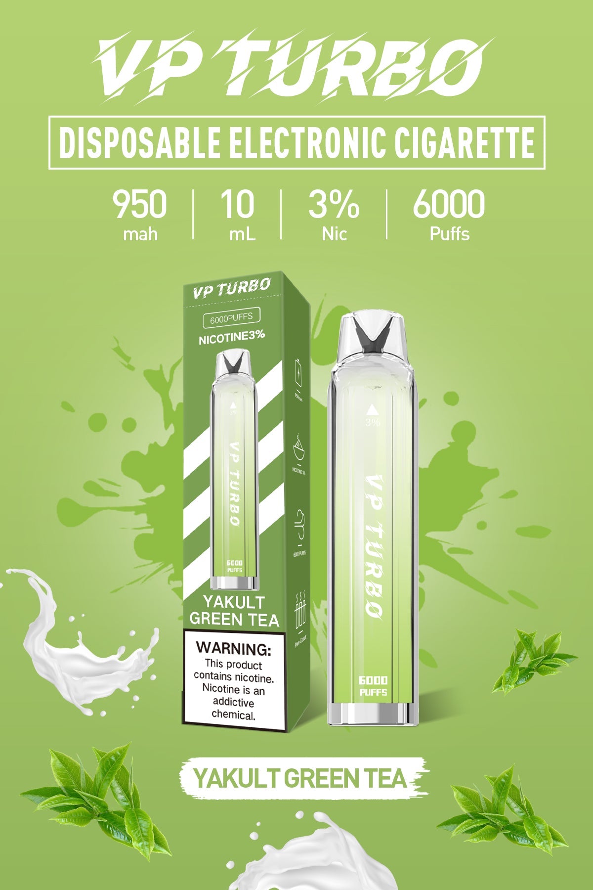 特價！！！【買一送一】VP TURBO 拋棄式｜ 一次性透明漸變色6000口發光電子煙｜VAKA糖果雲煙館