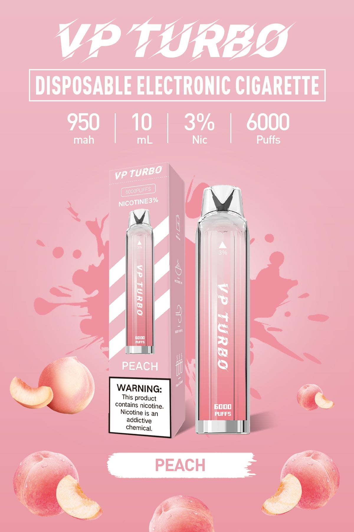 特價！！！【買一送一】VP TURBO 拋棄式｜ 一次性透明漸變色6000口發光電子煙｜VAKA糖果雲煙館